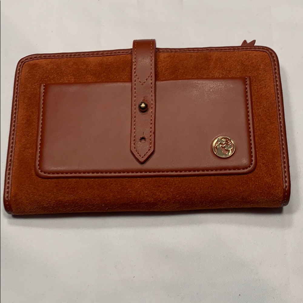 Spartina suede snap wallet